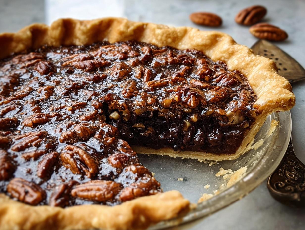 Dark Chocolate Pecan Pie