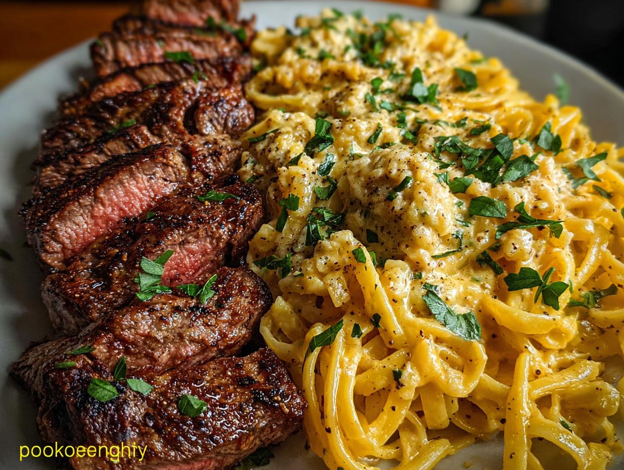 Garlic Butter Steak Cheesy