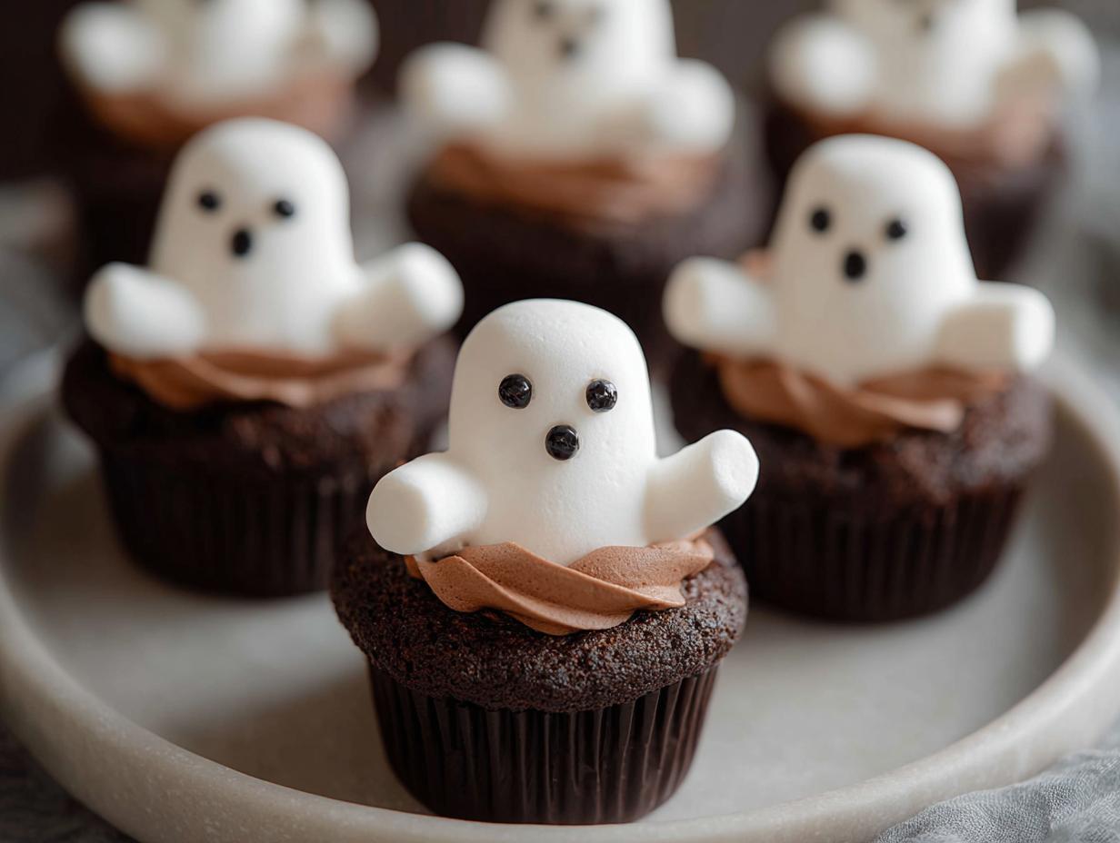 Ghost Cupcakes: 1 Easy Spooky Treat - Ghost Cupcakes - additional detail