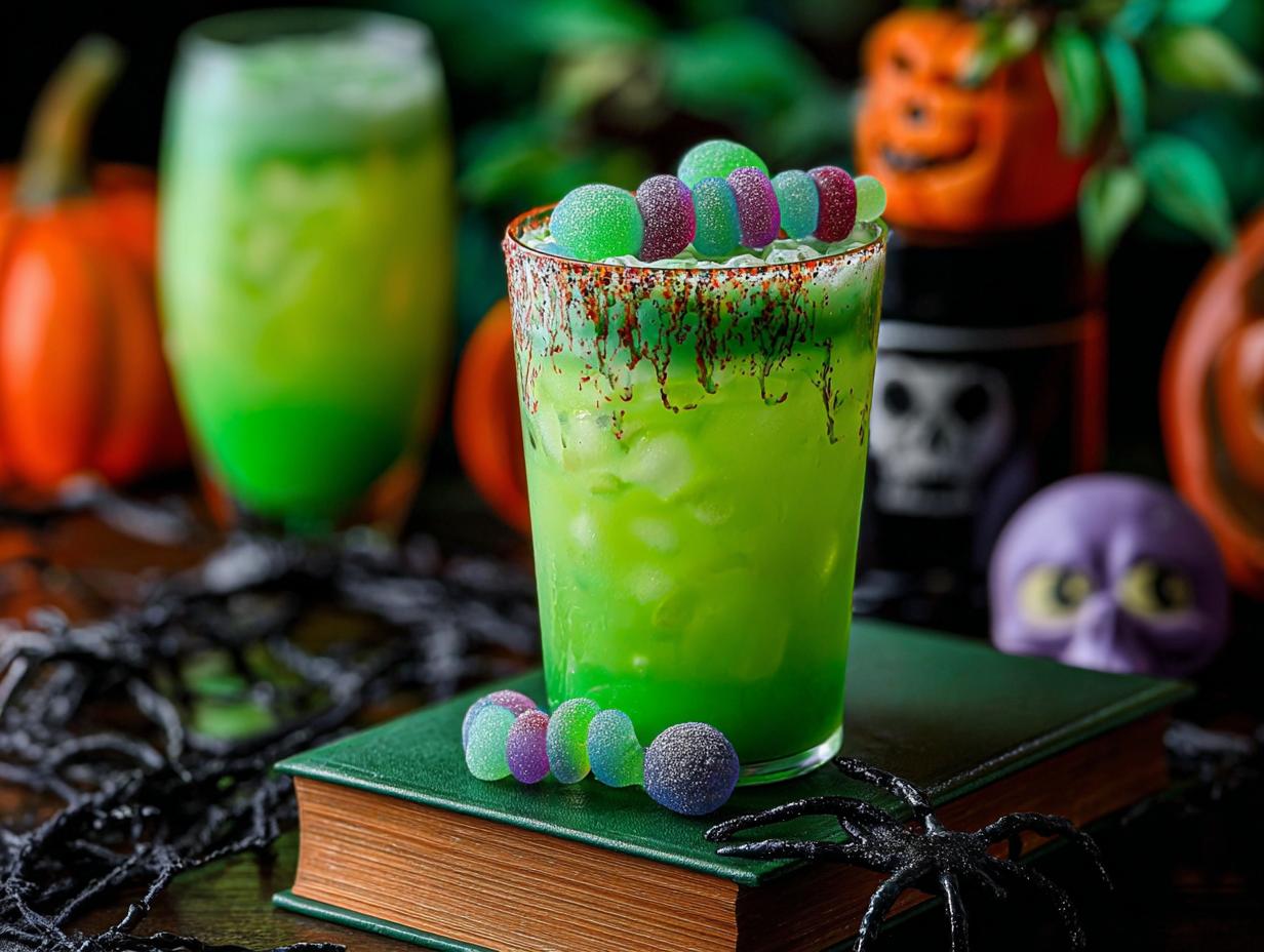 Goosebumps Green Halloween Punch: Hauntingly Easy Delight - Goosebumps Green Halloween Punch - additional detail
