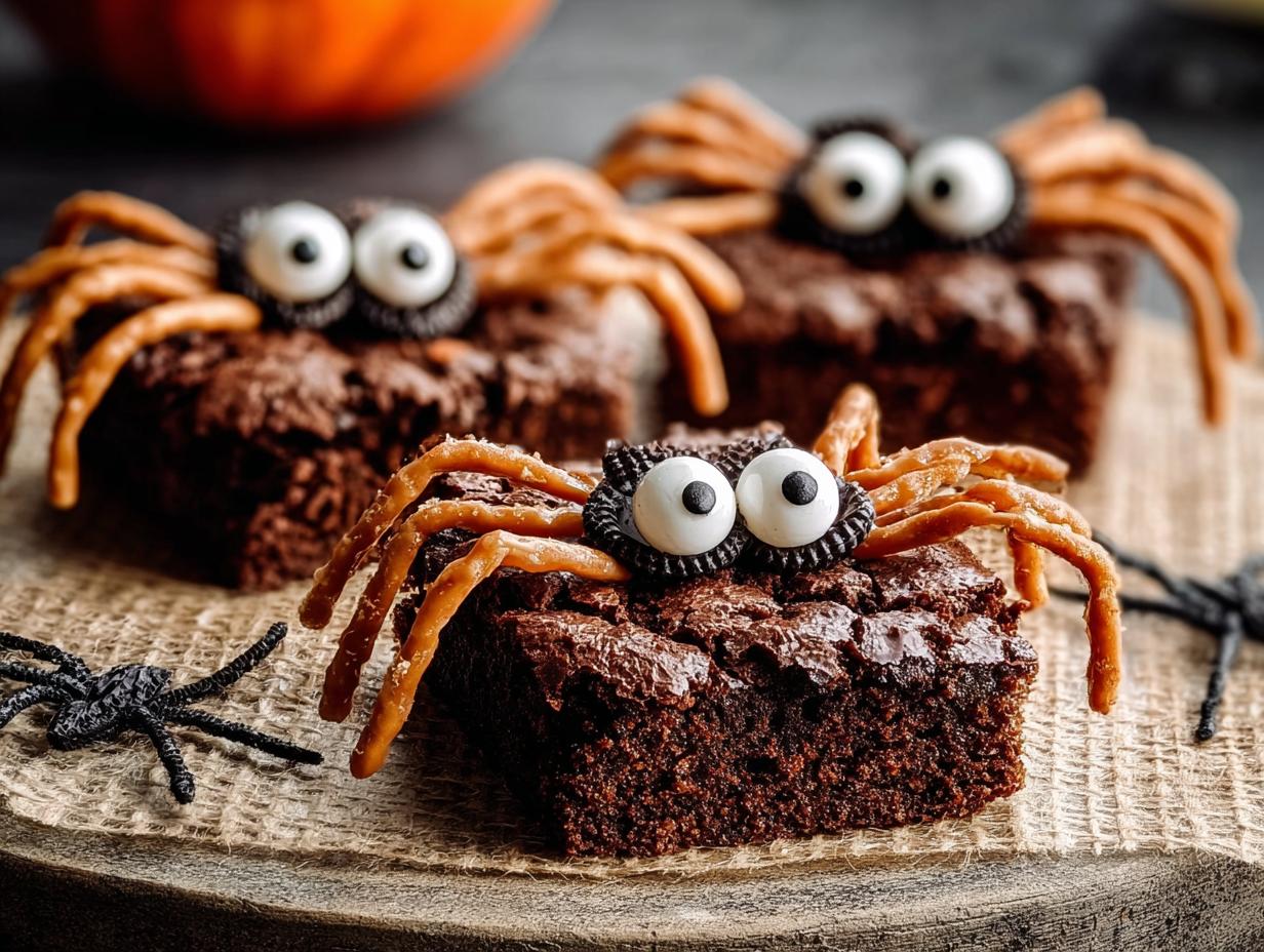 Halloween Brownie Spiders