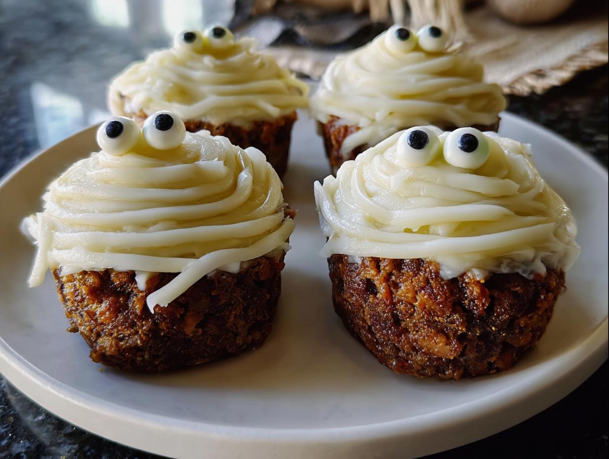 Halloween Meatloaf Cupcakes: Spooky, 12 Grave Bites - Halloween Meatloaf Cupcakes - additional detail