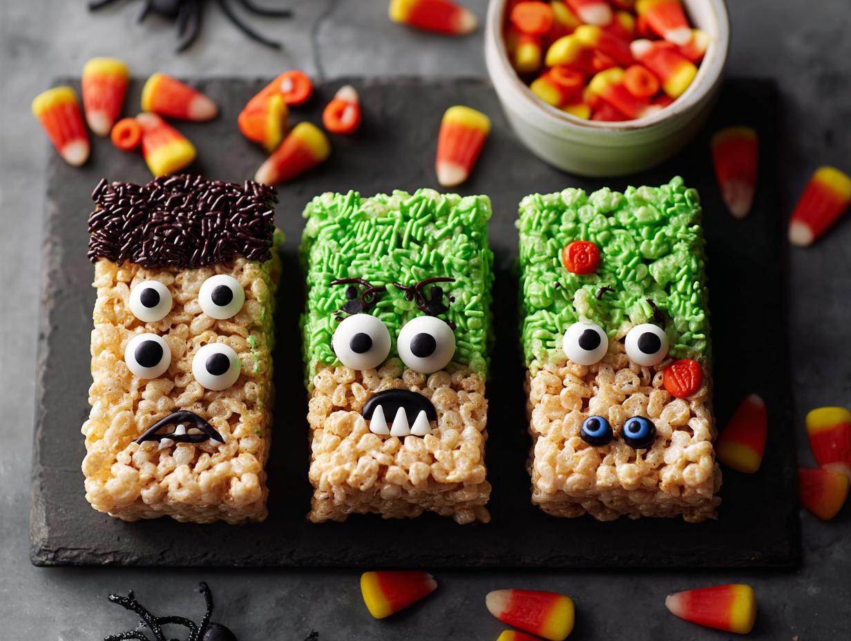 Halloween Rice Krispies Treats: 4 Spooky Easy Steps - Halloween Rice Krispies Treats - additional detail