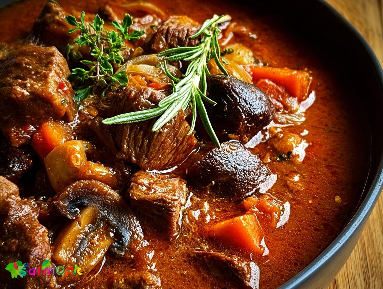 Hearty beef mushroom stew: 1 savory recipe - Hearty Beef Mushroom Stew - additional detail