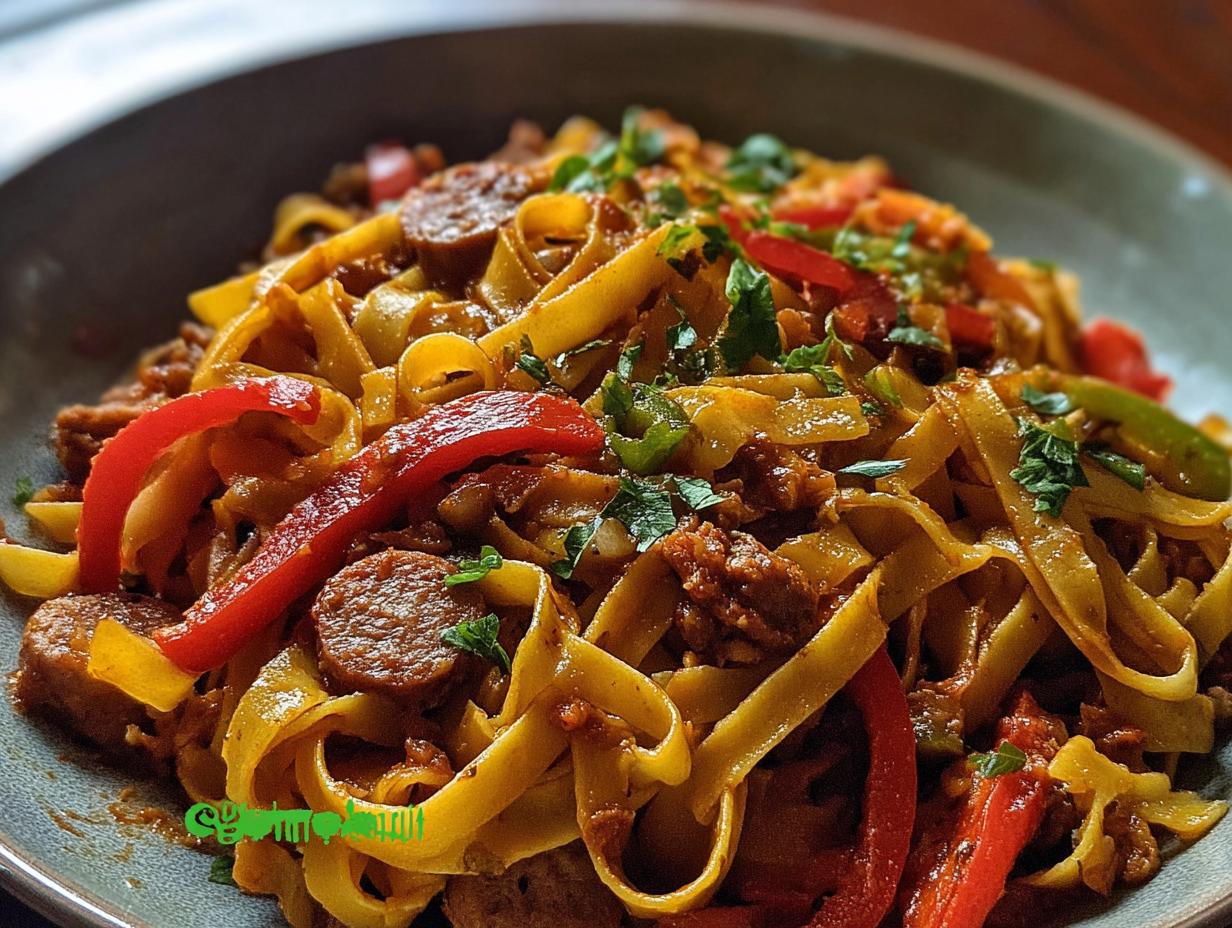 Italian Drunken Noodles: 1 Amazing Fusion Dish - Italian Drunken Noodles - additional detail