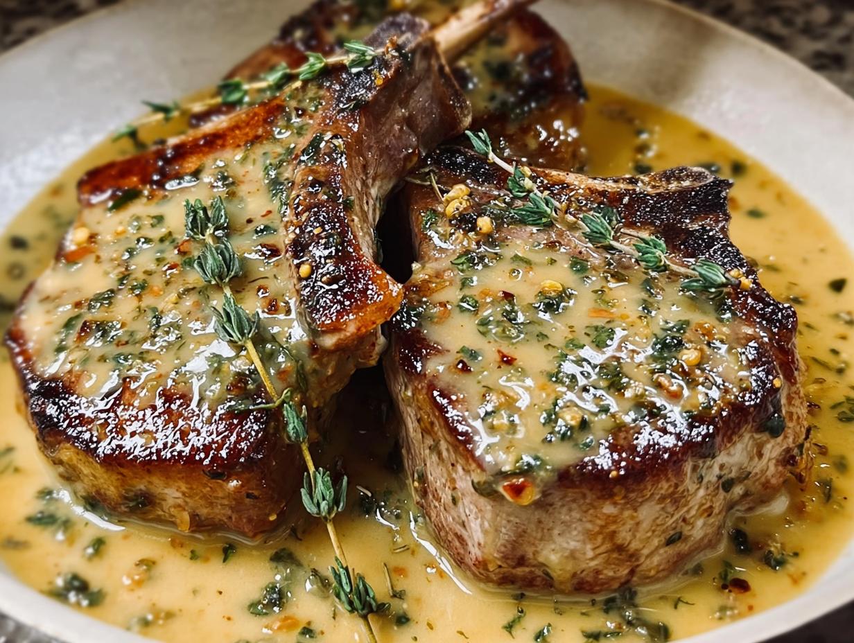 Tender Lamb Chops Mustard Thyme - Lamb Chops Mustard Thyme - additional detail