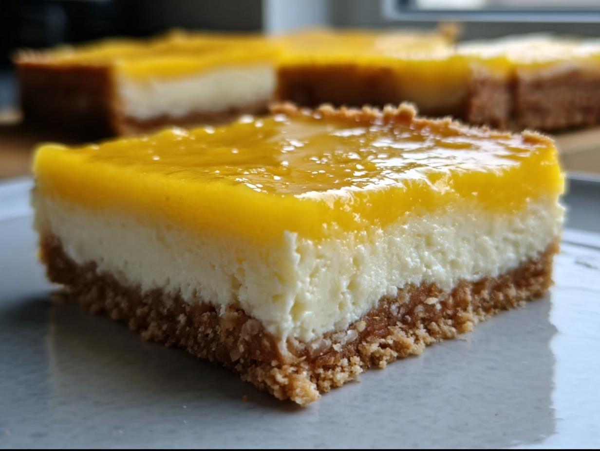 Amazing Mango Cheesecake Bars - Mango Cheesecake Bars - final presentation