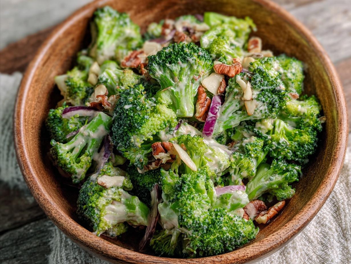 Amazing Raw Vegan Broccoli Salad in 10 Mins - Raw Vegan Broccoli Salad - main visual representation