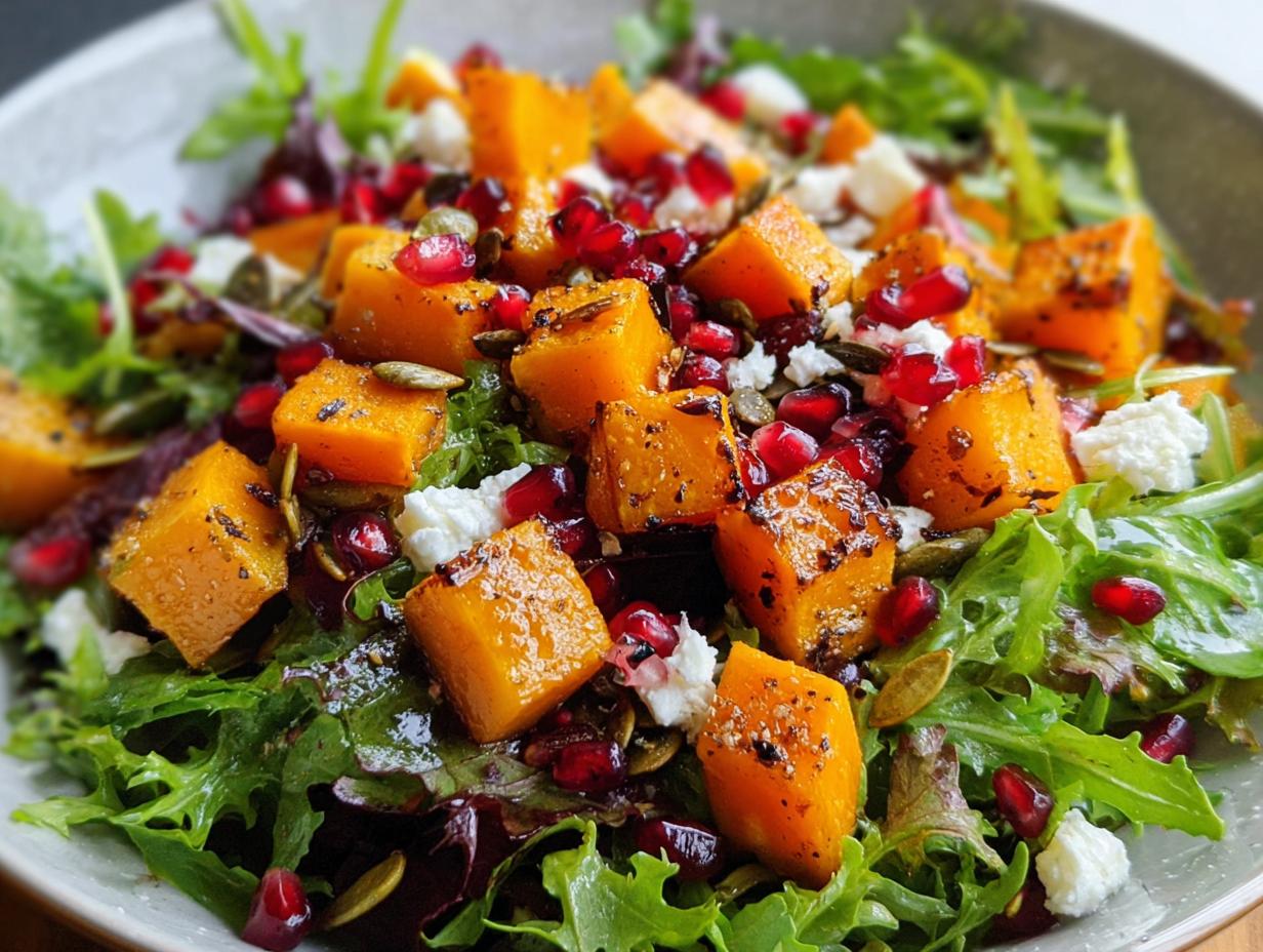 Roasted Butternut Squash Salad: 1 Amazing Dish - Roasted Butternut Squash Salad - additional detail