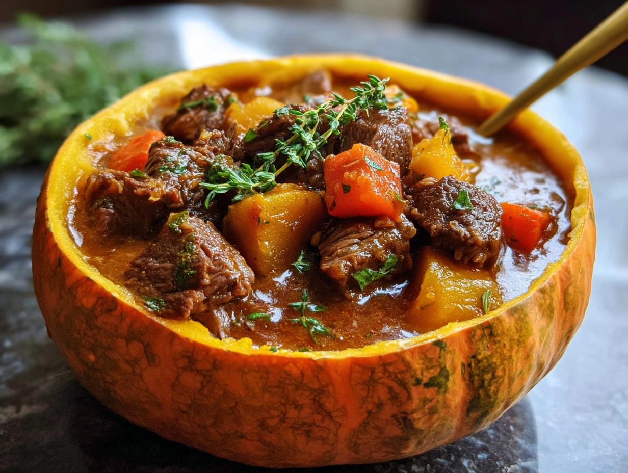 Fall's Best Slow Cooker Pumpkin Beef Flavor - Slow Cooker Pumpkin Beef - additional detail