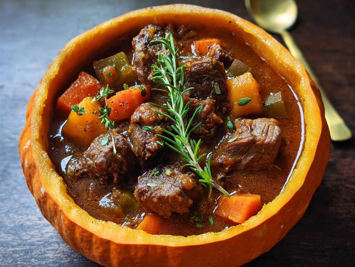 Fall's Best Slow Cooker Pumpkin Beef Flavor - Slow Cooker Pumpkin Beef - additional detail