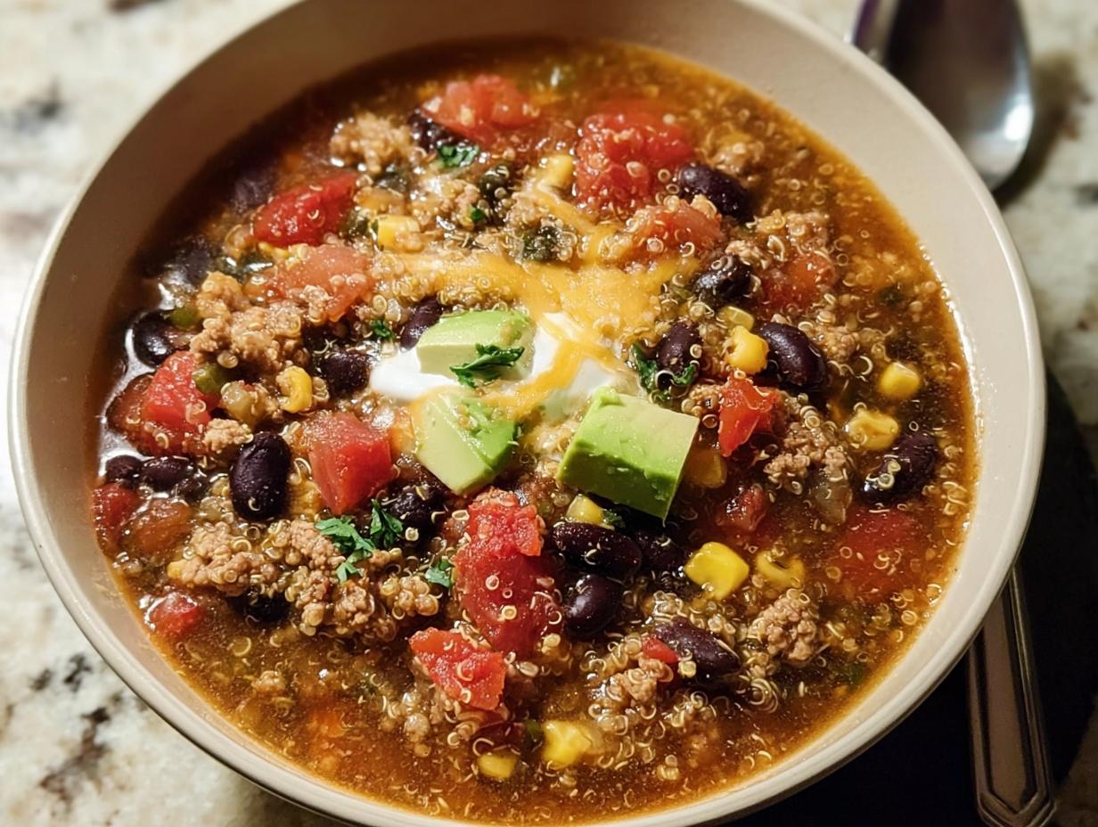 Southwest Turkey Quinoa Soup
