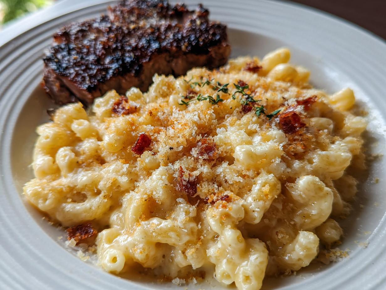 Steakhouse Mac Cheese: 45 Min Delight - Steakhouse Mac Cheese - additional detail