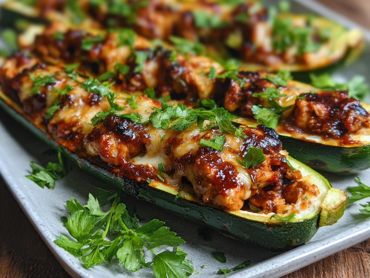 Sticky Bbq Chicken Zucchini