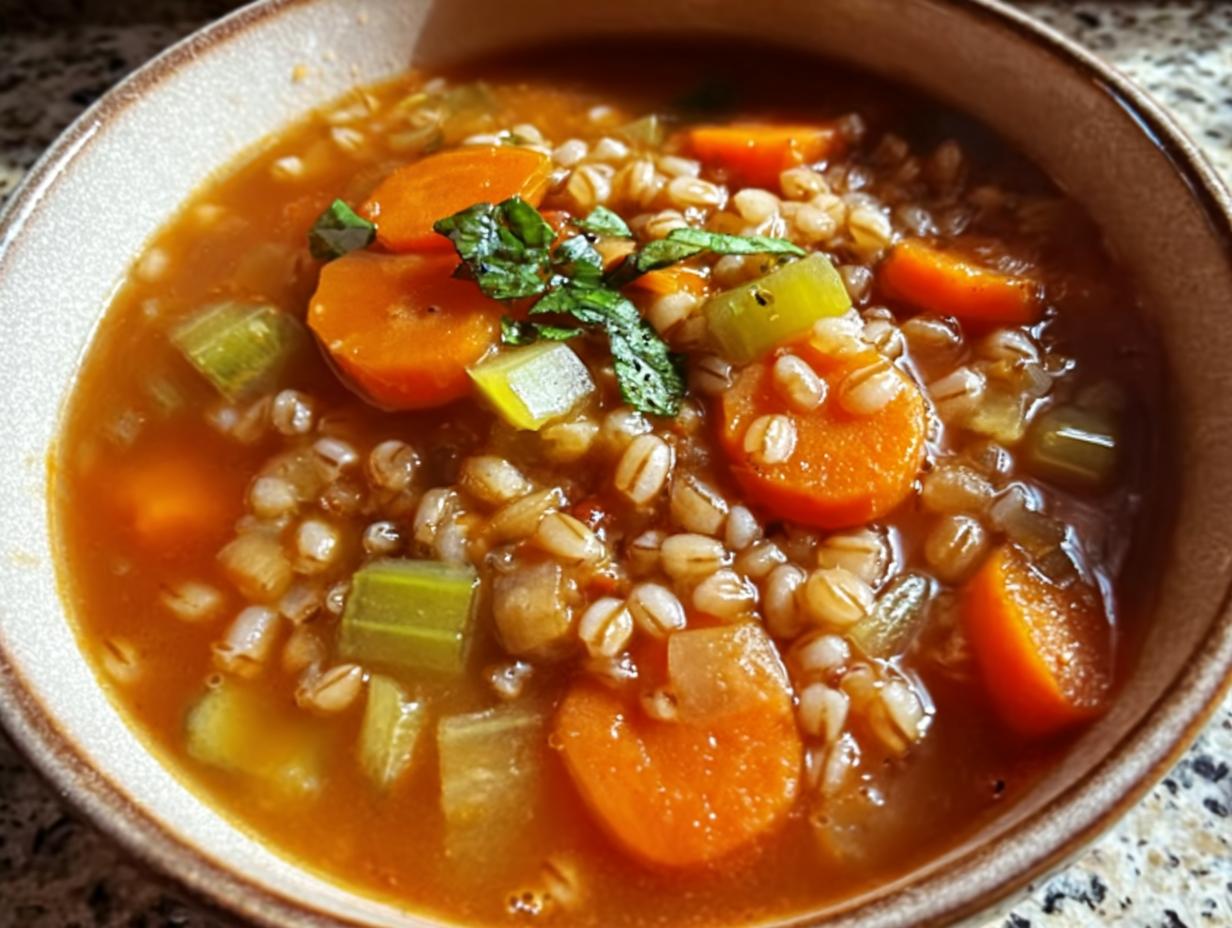 Amazing Vegetable Barley Soup with 7 Veggies - Vegetable Barley Soup - additional detail