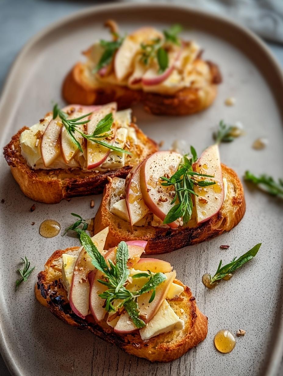 Apple Brie Crostini Hot