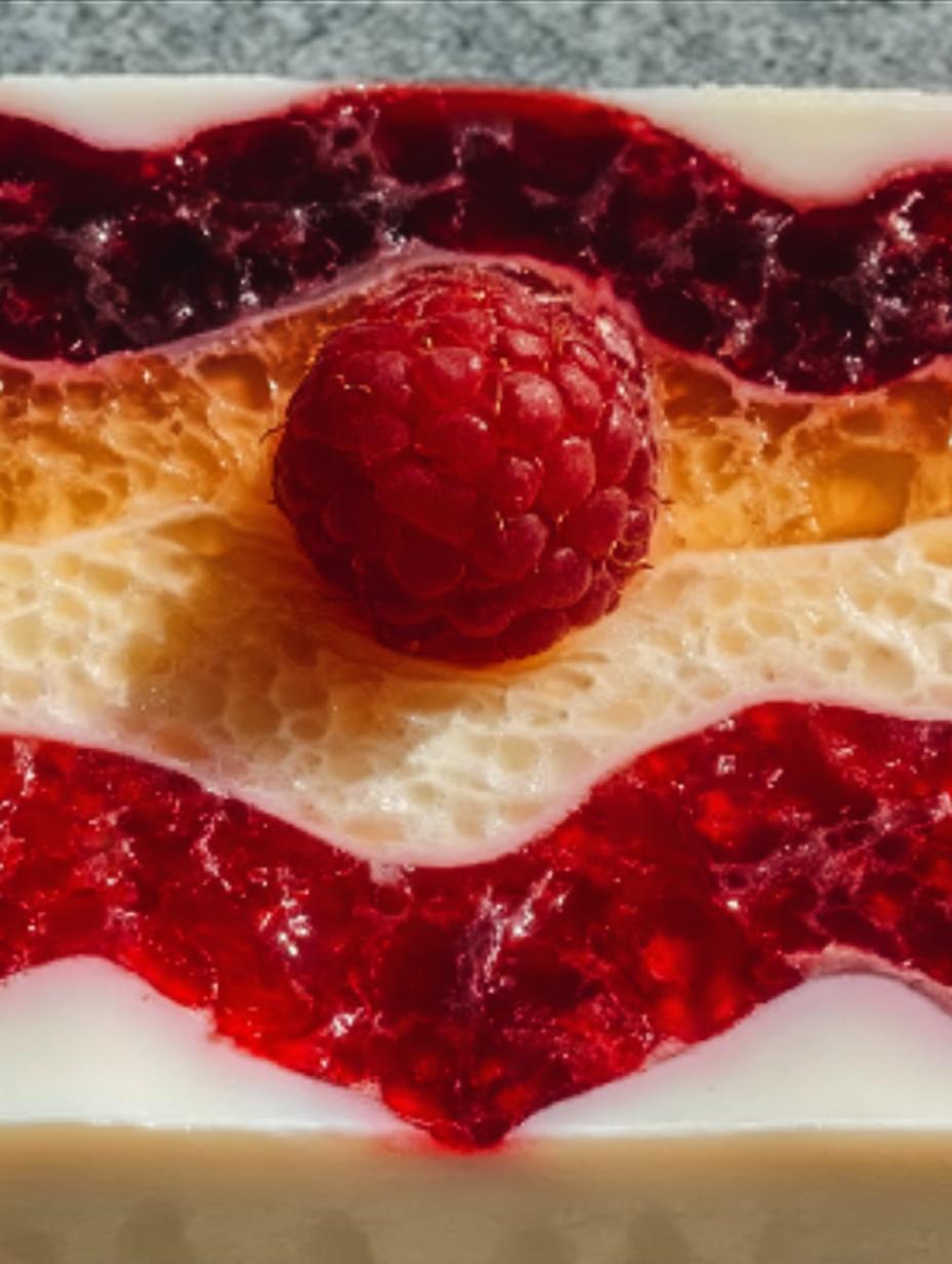 Delicious Bake Greek Yogurt Jello squares topped with fresh berries, a perfect guilt-free dessert