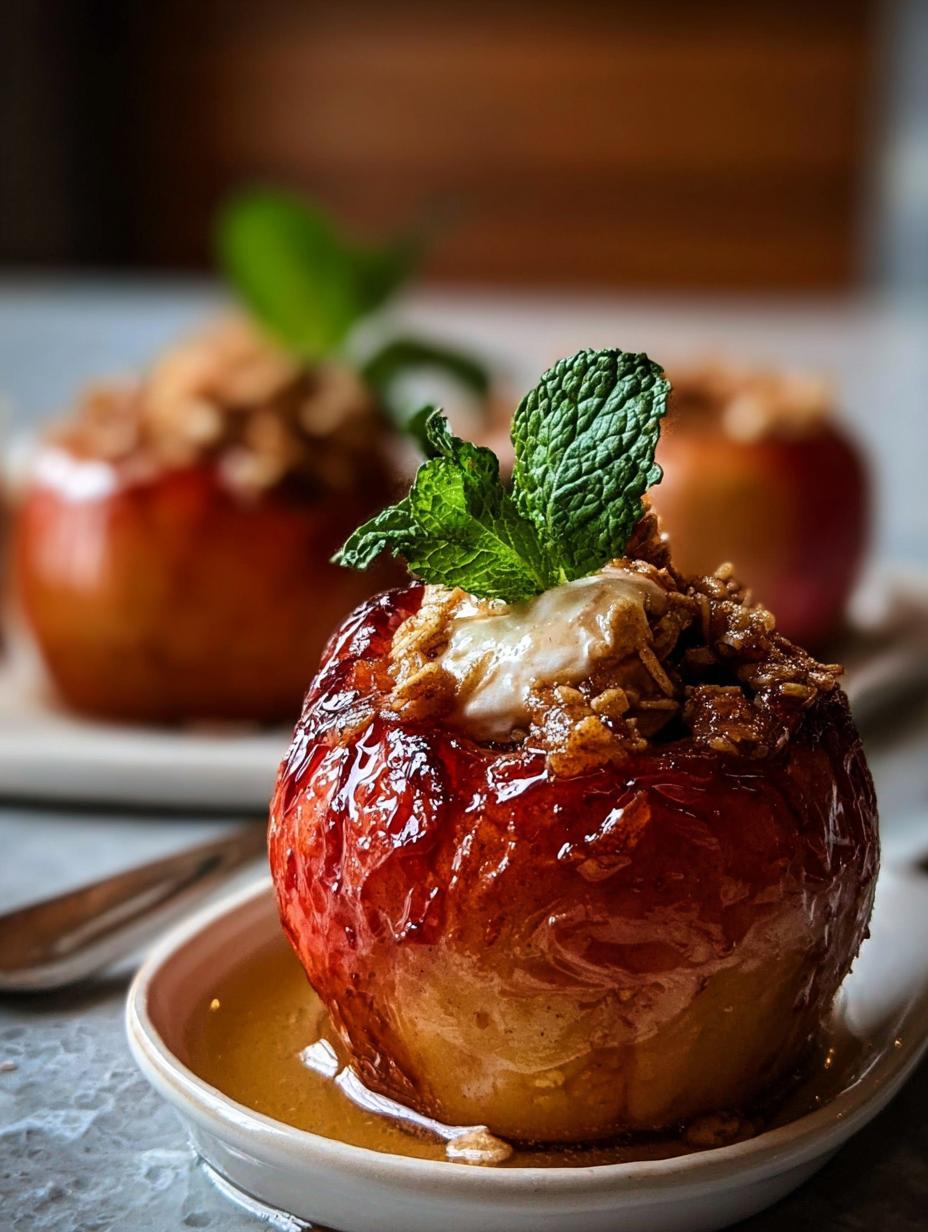 Bourbon Baked Apples Oat