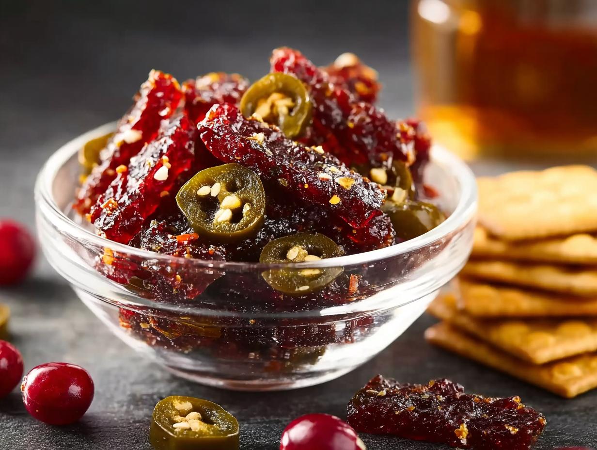 Cranberry Jalapeno Cowboy Candy: 9 Amazing Party Bites - Cranberry Jalapeno Cowboy Candy - main visual representation