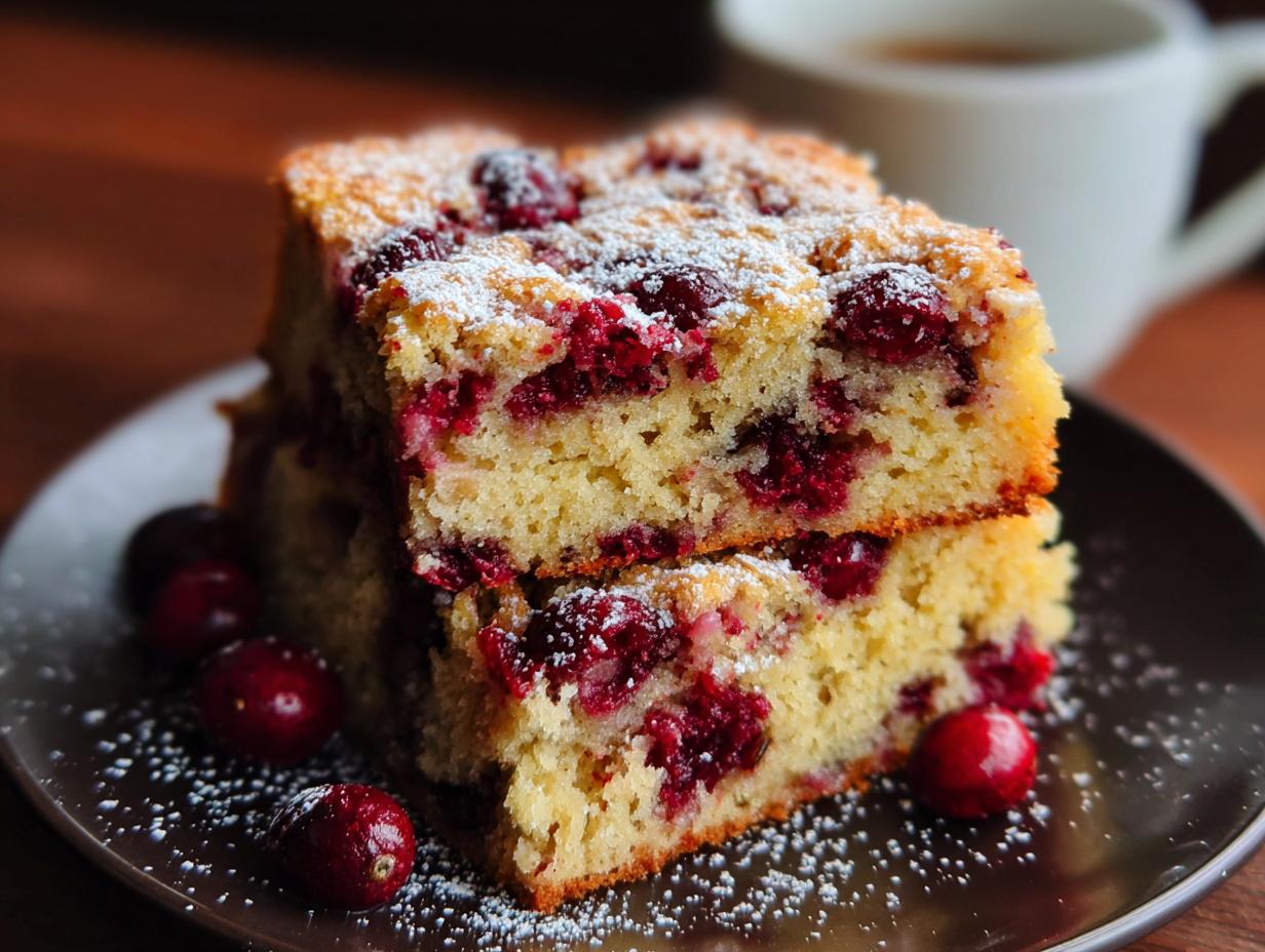 Amazing 1-Bowl Cranberry Snack Cake - Cranberry Snack Cake - main visual representation