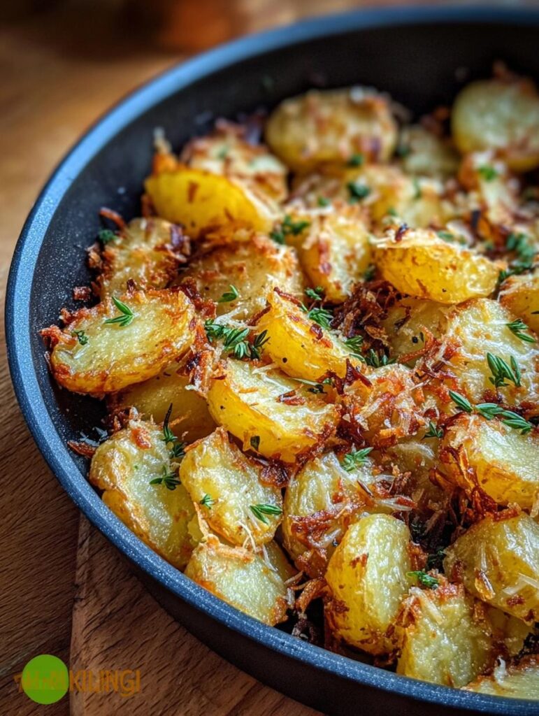 Crispy Garlic Skillet Potatoes