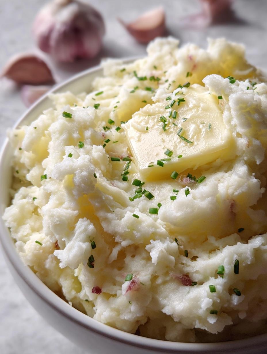 Crockpot Garlic Mashed Potatoes