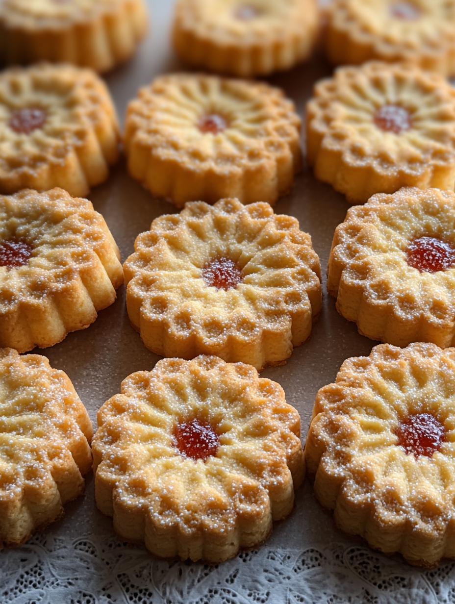 Deliciously arranged German Butter Cookies on a cooling rack, ready to be enjoyed, showcasing their intricate shapes.