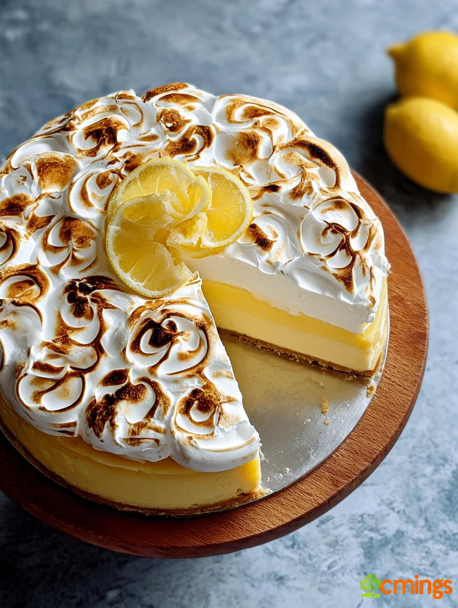 Lemon Curd Meringue Cheesecake