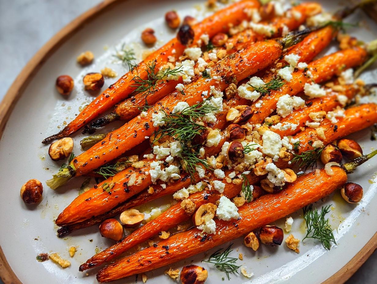 Maple Roasted Carrots Hazelnuts