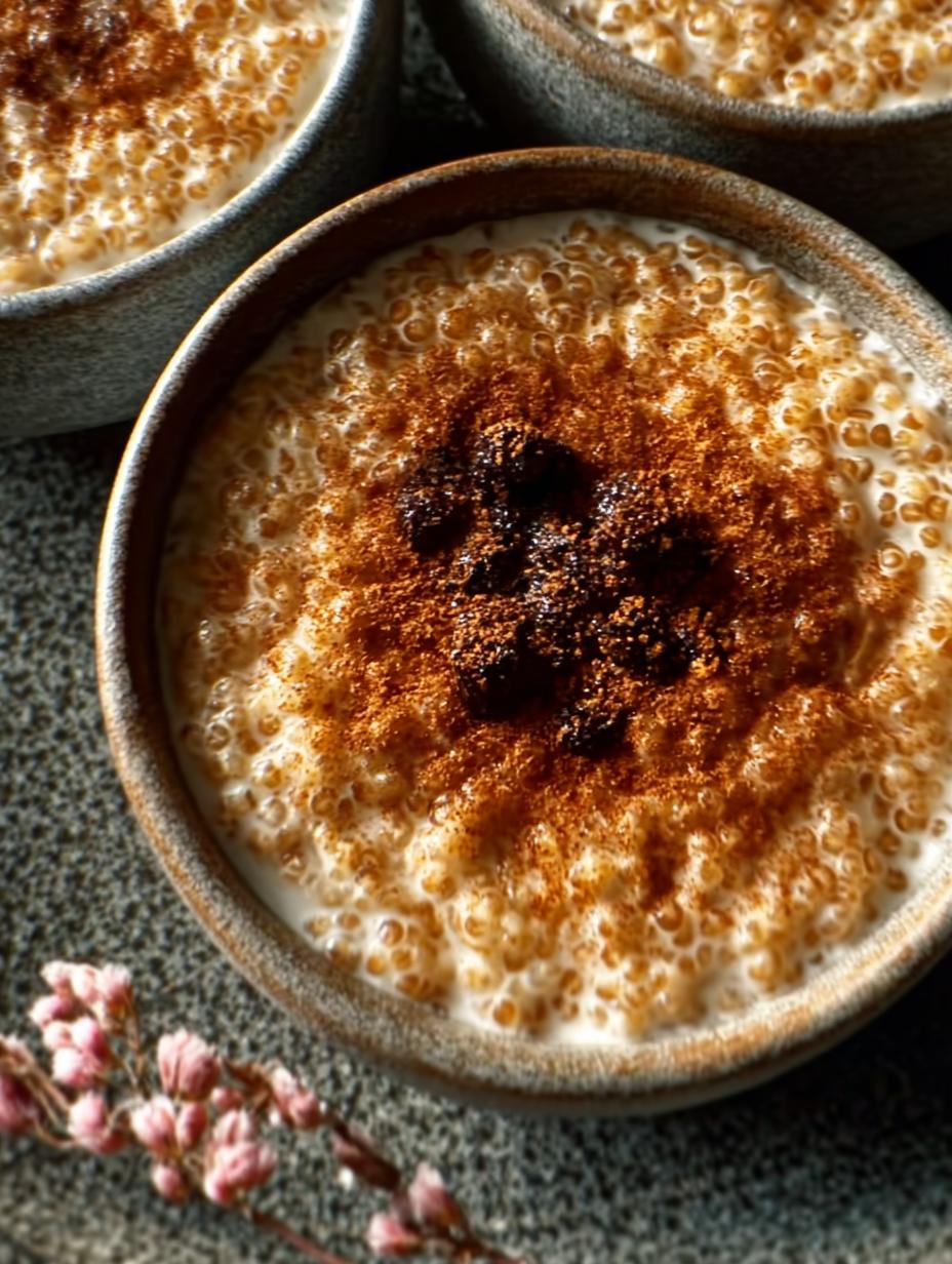 A close-up of creamy Quinoa Pudding in a glass jar, layered with fresh fruit and ready for meal prep.