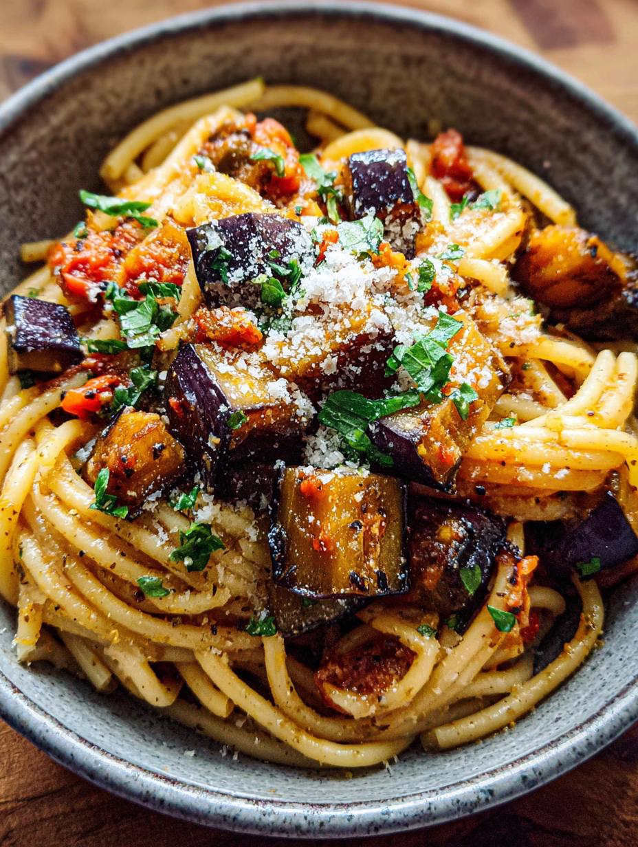 Roasted Eggplant Pasta
