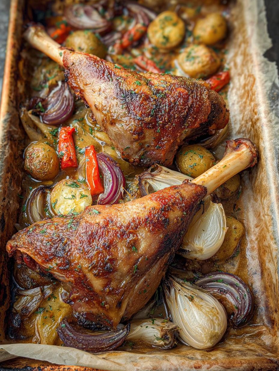 Roasted Turkey Legs Vegetables