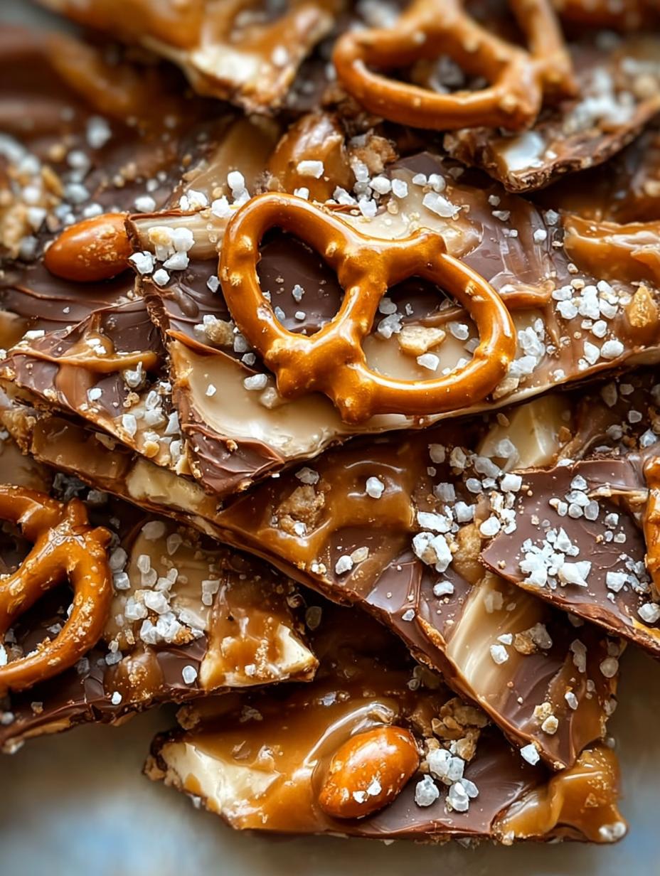Salted Caramel Pretzel Bark