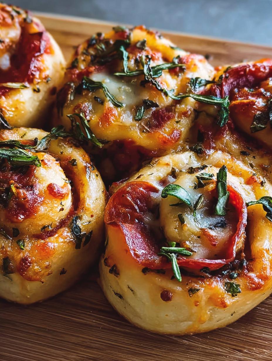 Deliciously golden brown Savory Vegan Pizza Rolls arranged on a baking sheet, fresh from the oven, ready to be served.