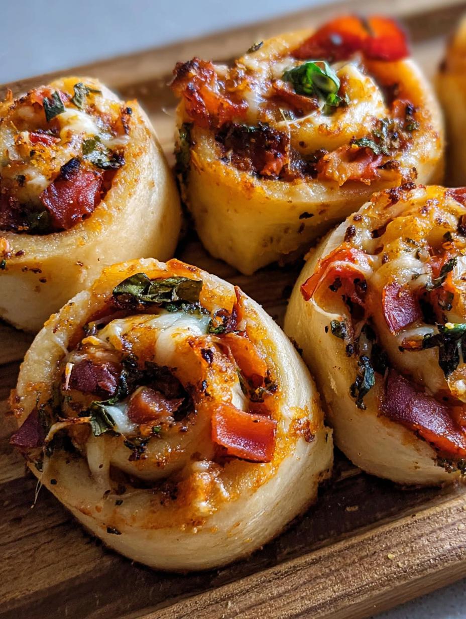 Close-up of a freshly baked Savory Vegan Pizza Roll, showing the golden crust and melted vegan cheese inside, perfect for a snack.