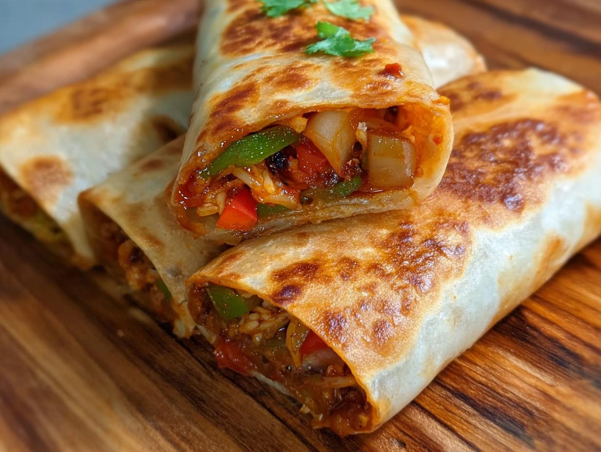 Spicy Schezwan Roti Roll: 30 Minute Bliss - Spicy Schezwan Roti Roll - additional detail