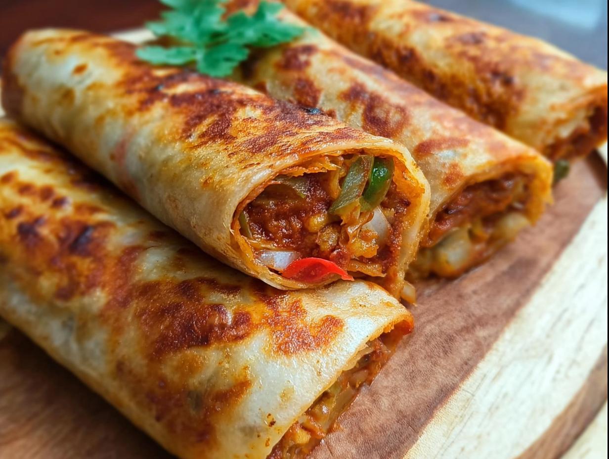 Spicy Schezwan Roti Roll