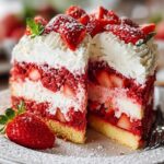 Strawberry Earthquake Cake