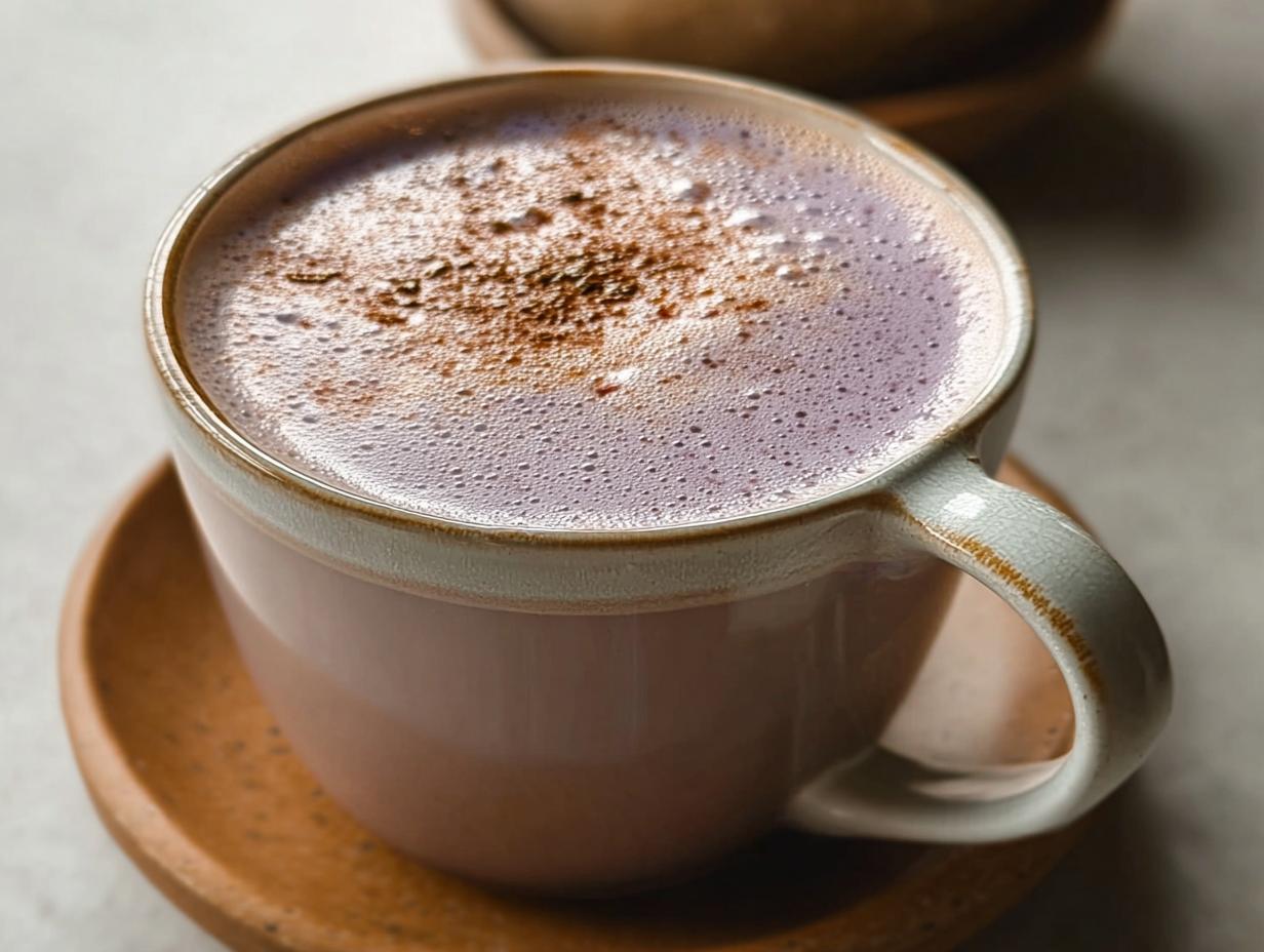 Taro Latte: Easy 10-Minute Dreamy Drink - Creamy taro paste blended with milk