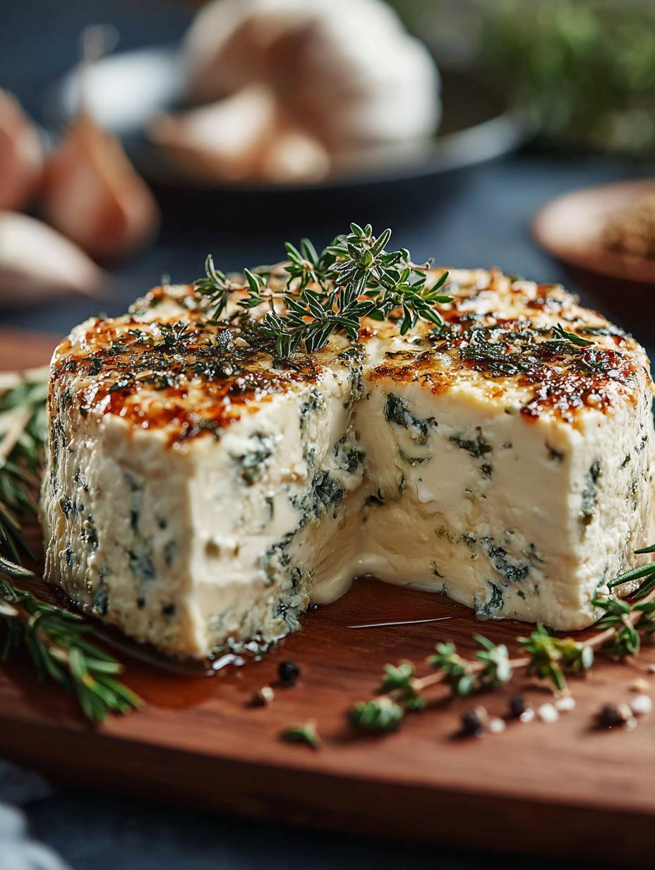 Vegan Garlic Herb Cheese