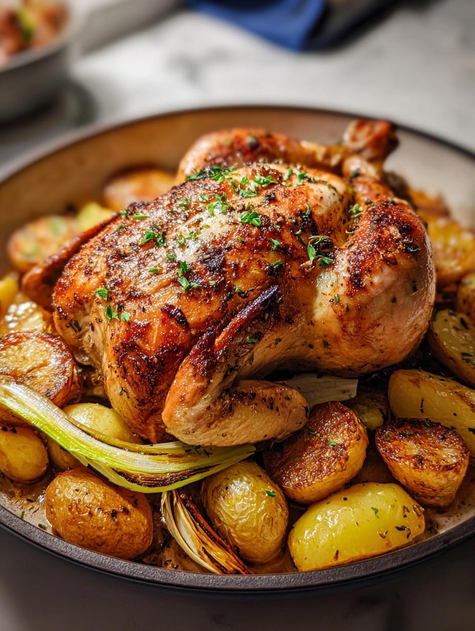 Whole Roast Chicken Potatoes