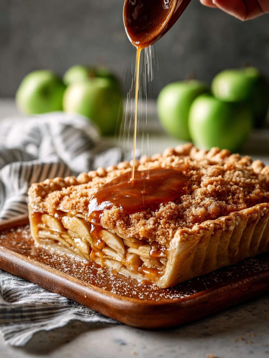 Delicious Caramel Apple Slab Pie for Fall Gatherings - Caramel Apple Slab Pie - additional detail