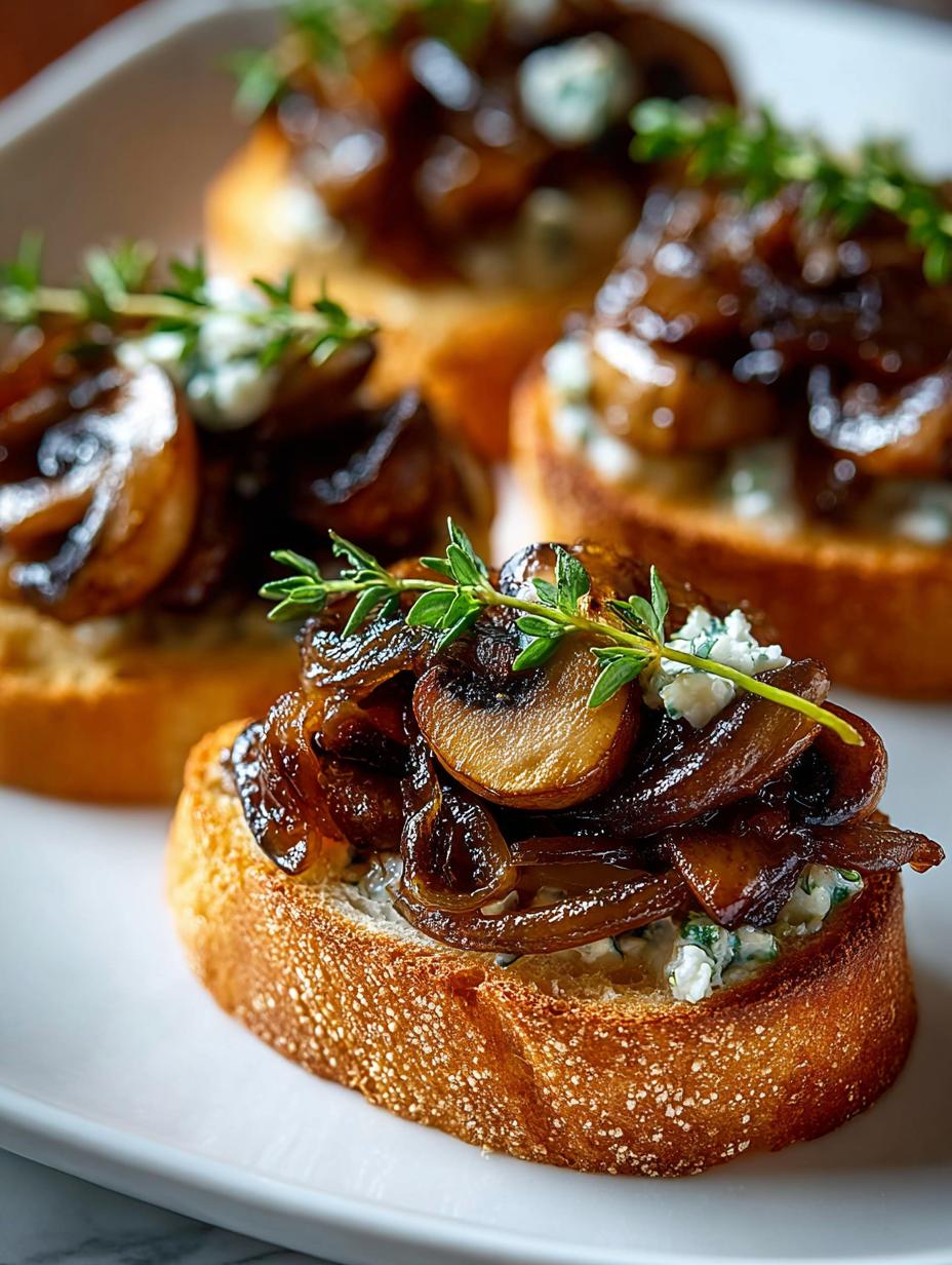 Caramelized Onion Mushroom Crostini: 7 Irresistible Bites - Caramelized Onion Mushroom Crostini - additional detail