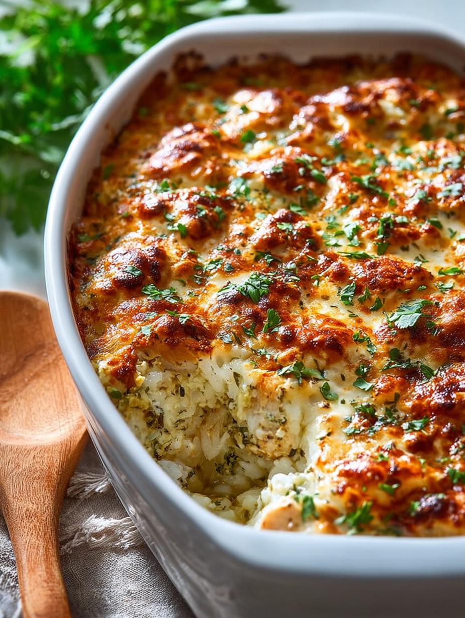 Delicious Cheesy Chicken Rice Casserole for Comfort - Cheesy Chicken Rice Casserole - additional detail