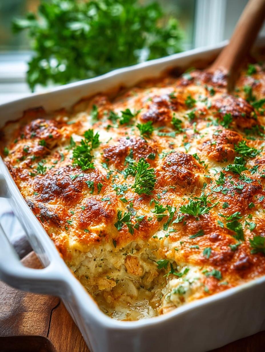 Cheesy Chicken Rice Casserole