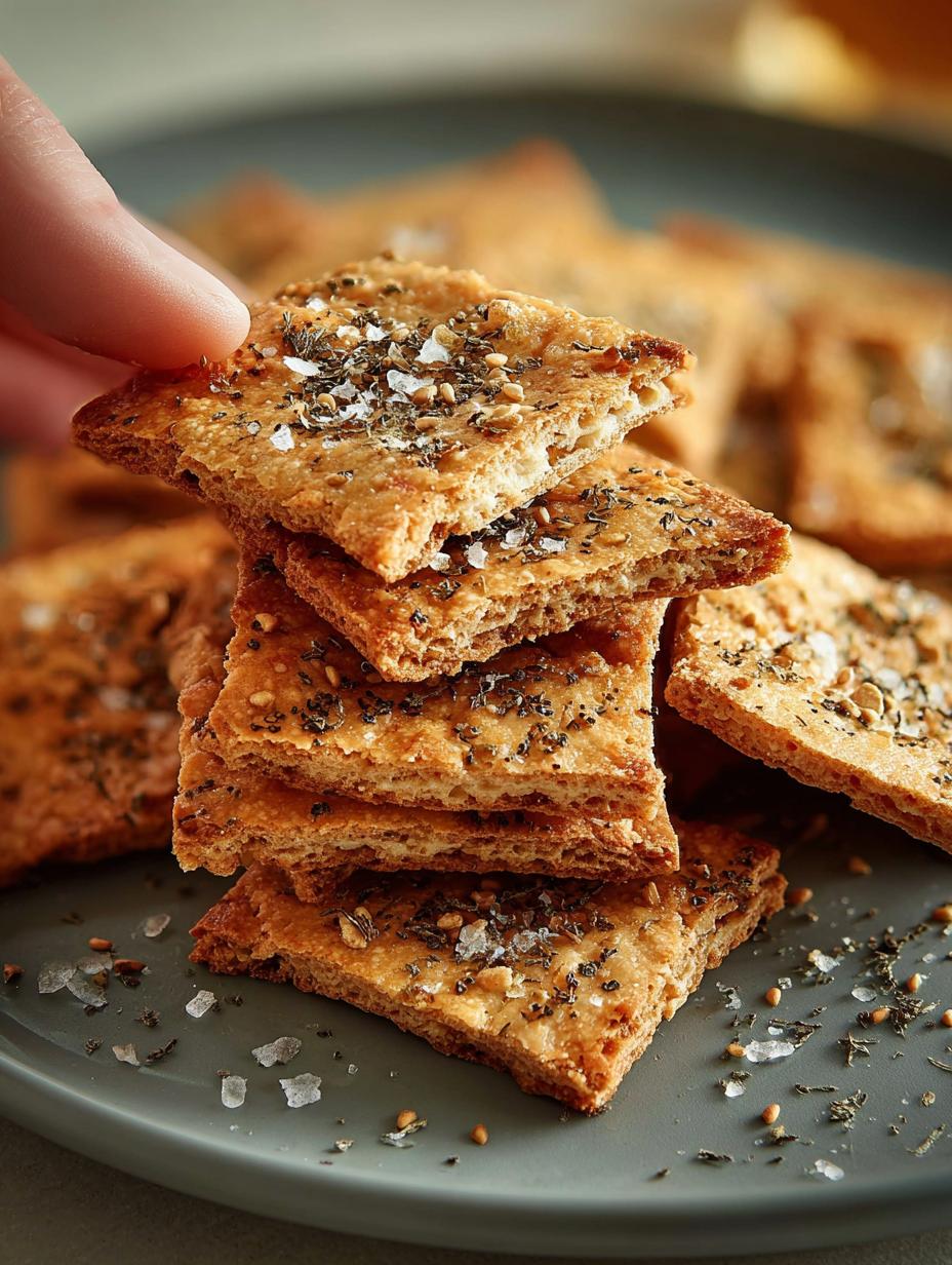 Ultra Crunchy Chickpea Crackers Recipe You’ll Love - Chickpea Crackers - additional detail