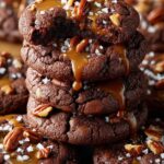 Chocolate Turtle Cookies with