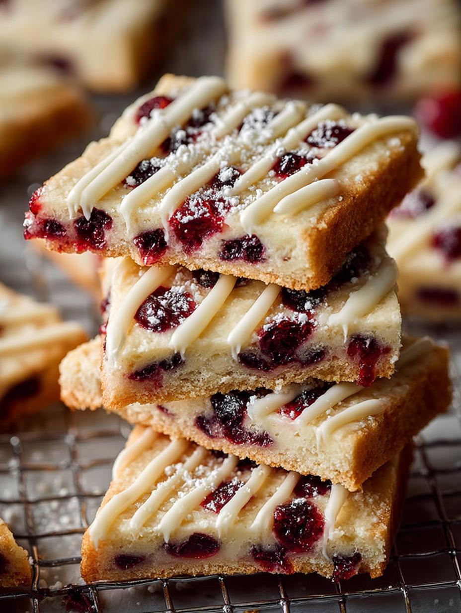 Cranberry White Chocolate Shortbread