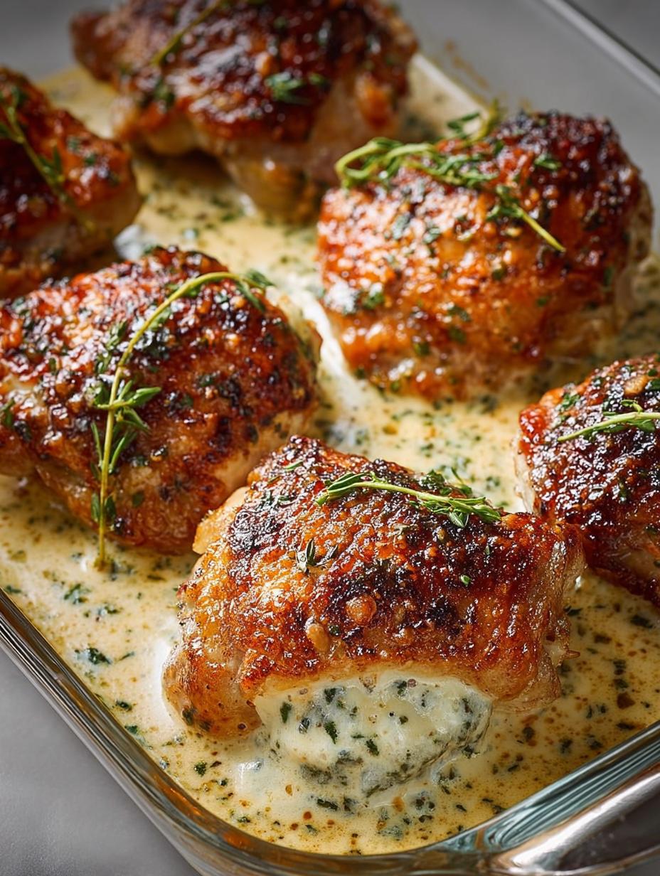 Creamy Baked Chicken Thighs