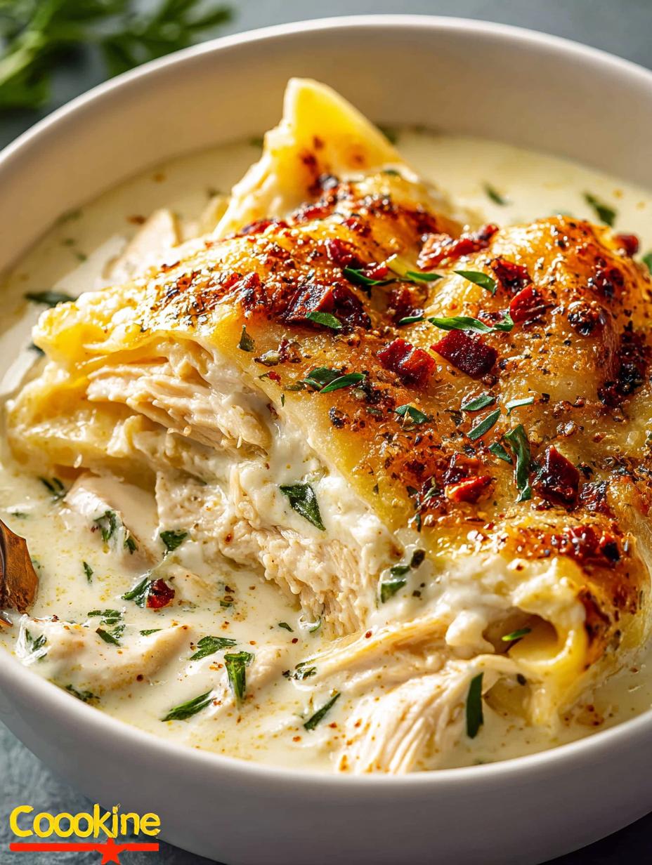 Creamy White Chicken Lasagna